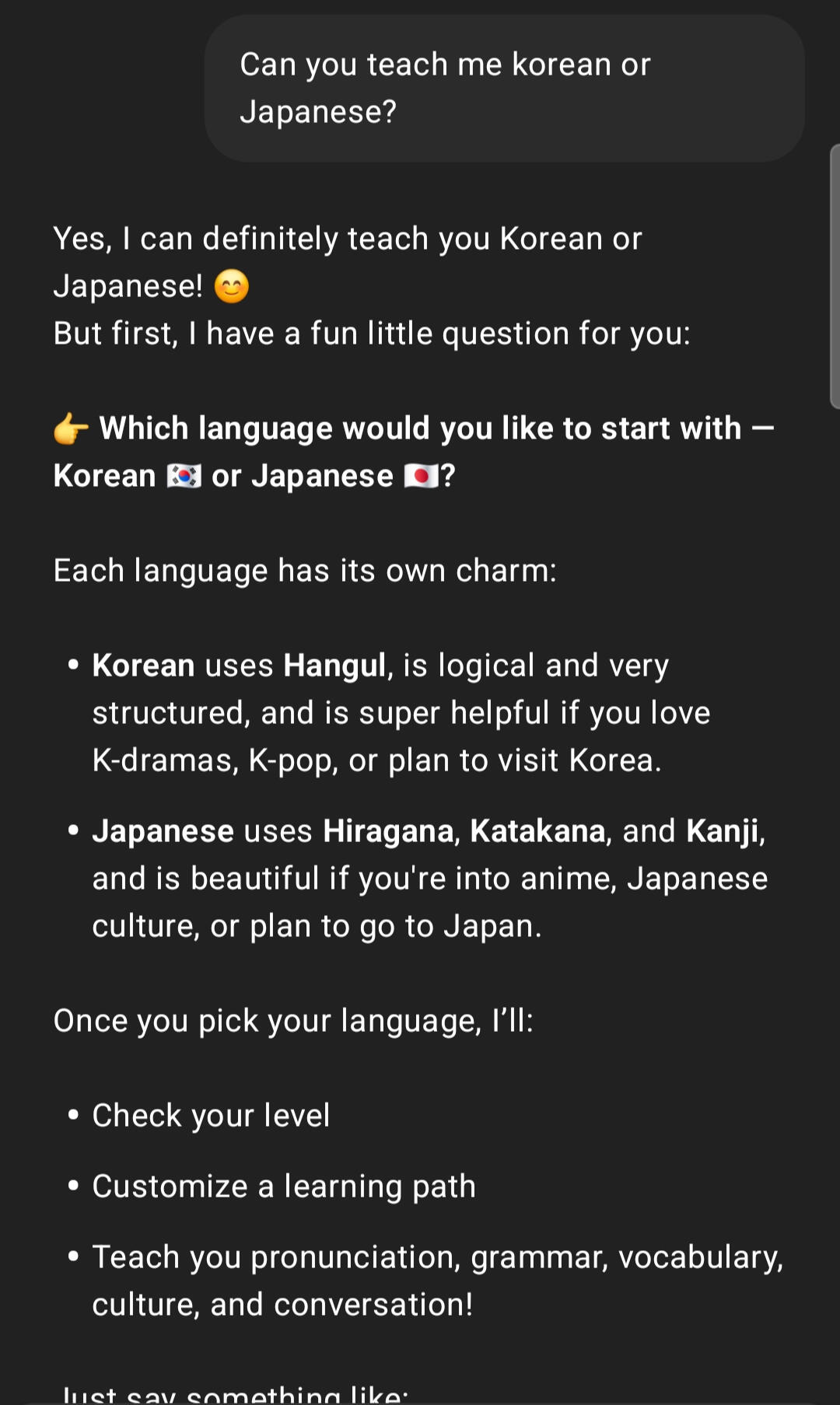 Learning Korean and Japanese